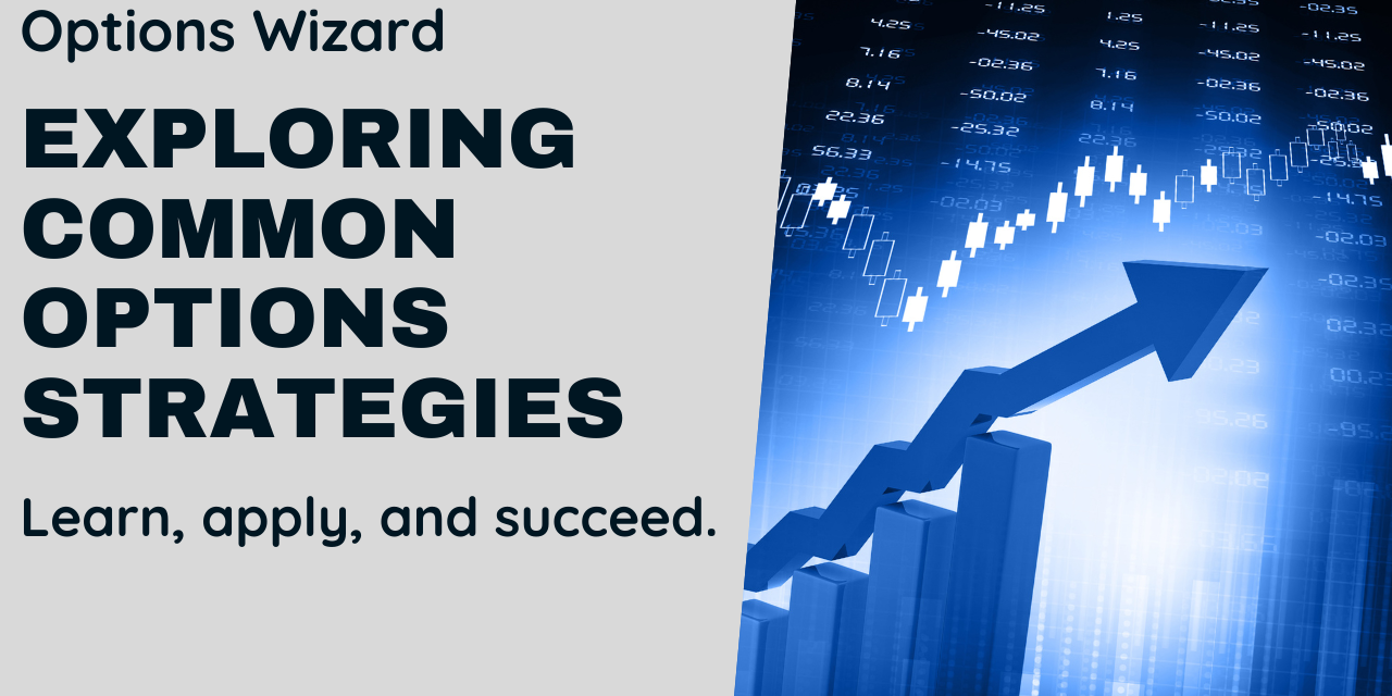 Chart displaying common options strategies like covered calls, straddles, and iron condors, showing potential risk and reward for each approach.