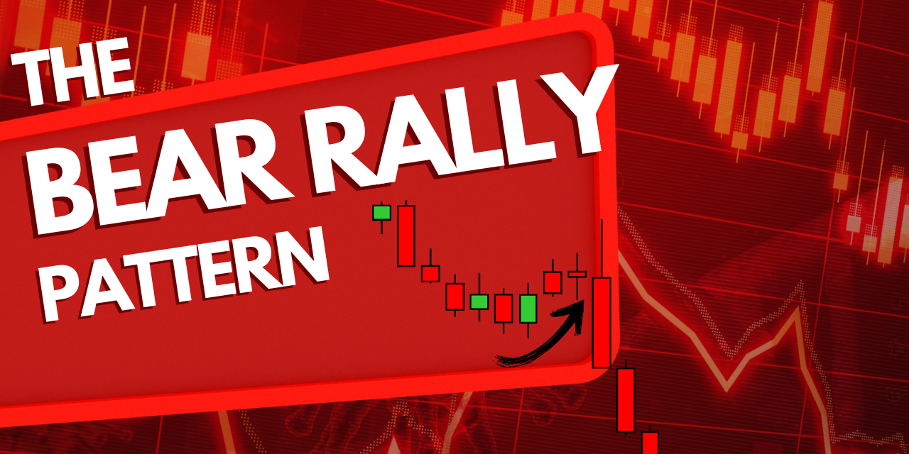 The bear rally pattern Visual representation of the bear rally pattern in stock market trading.