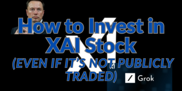 Elon Musk’s xAI logo with Grok visual symbolizing investment opportunities.